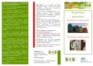Pojištění majetku 1. strana